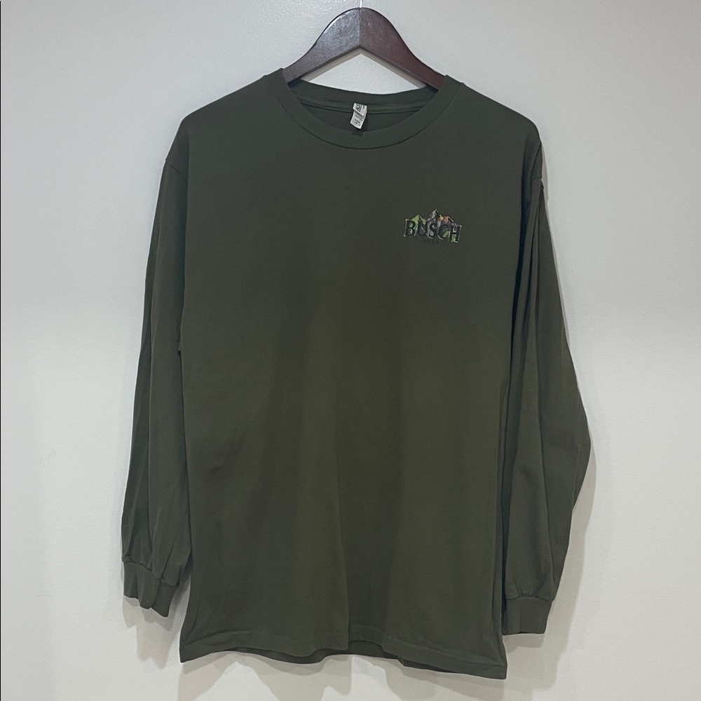 Men’s Busch Beer green long sleeve shirt large